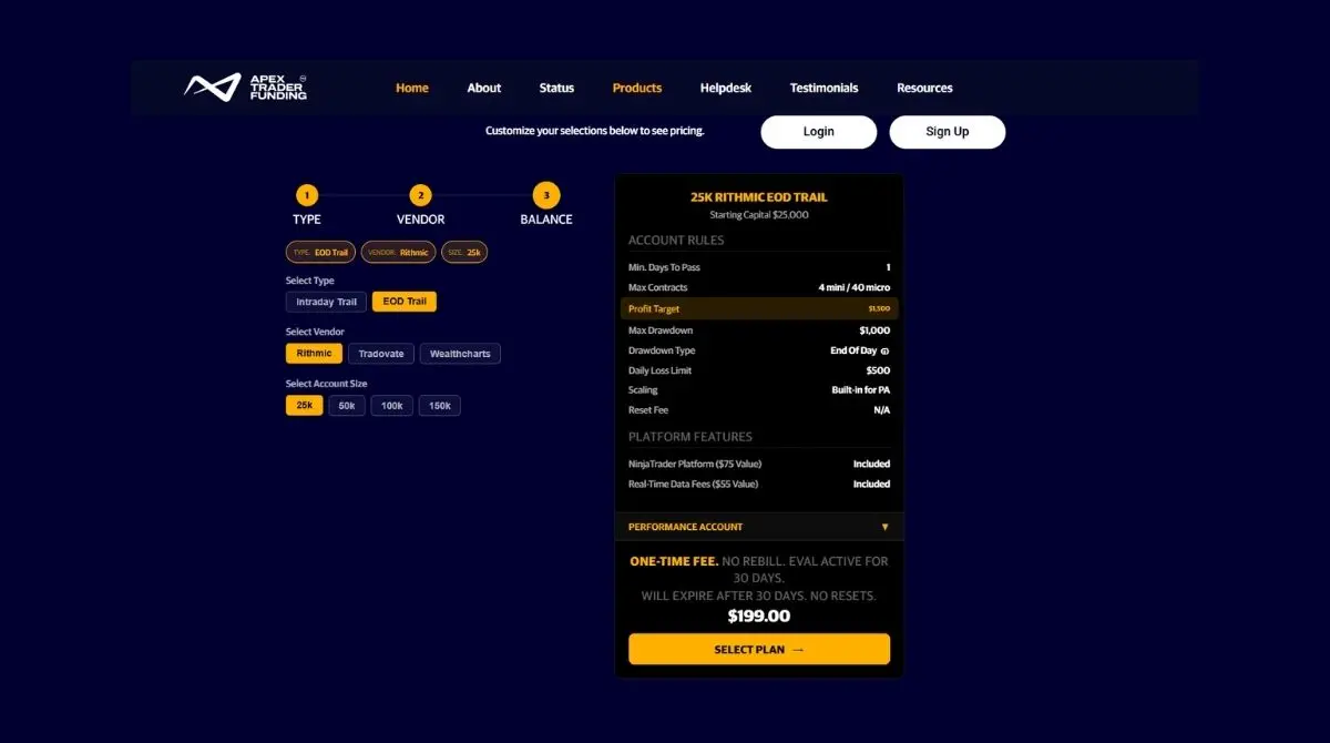 End-of-Day drawdown evaluation model